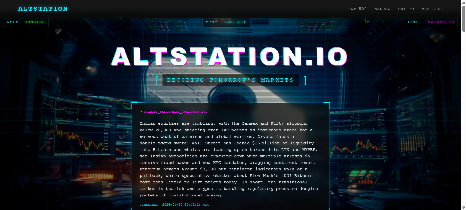 Altstation.io stock platform